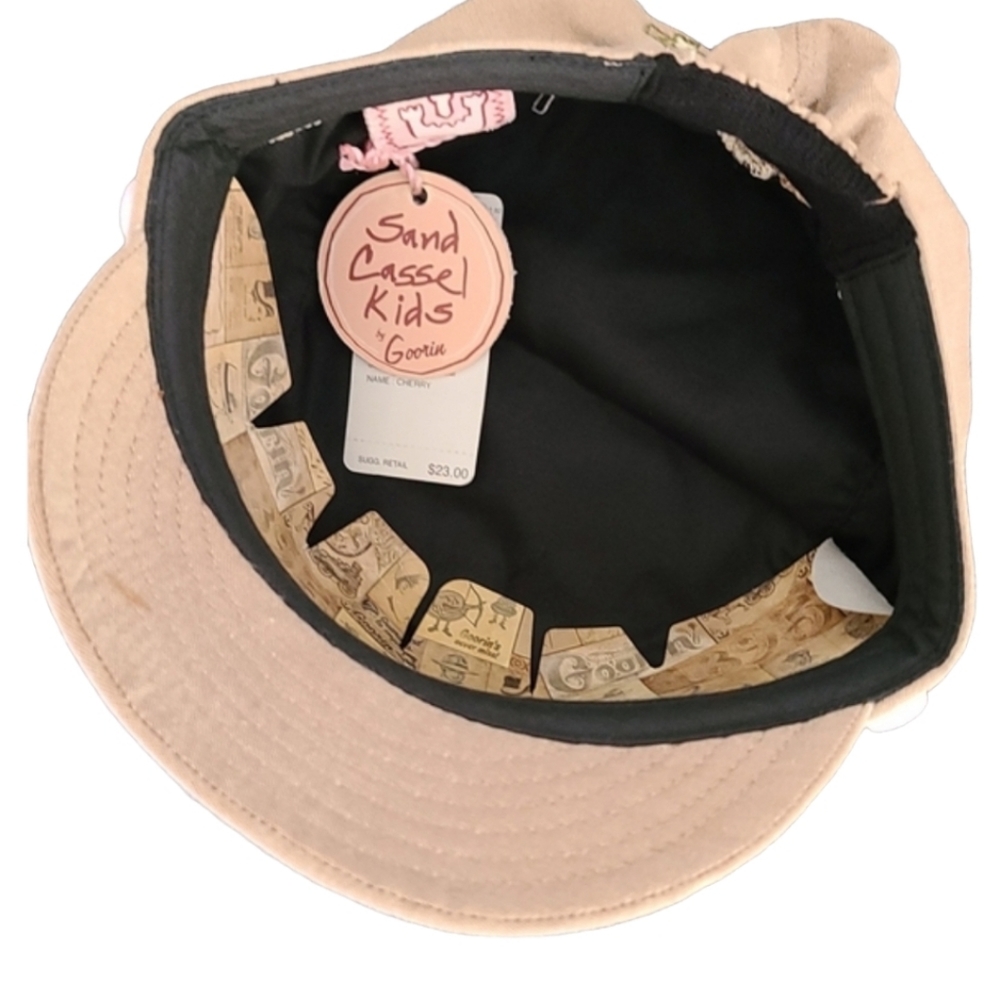 Goorin Bros. Sand Cassel Kids Cadet Cabbie Military Tan Pink Girls Hat S M - Picture 7 of 12